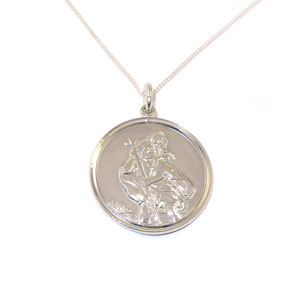 Large Sterling Silver St Christopher