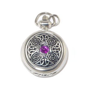 Ladies Celtic Stone Necklace Watch