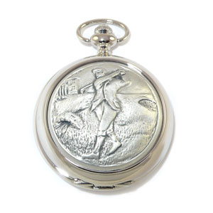 Mens Golfer Pocket Watch
