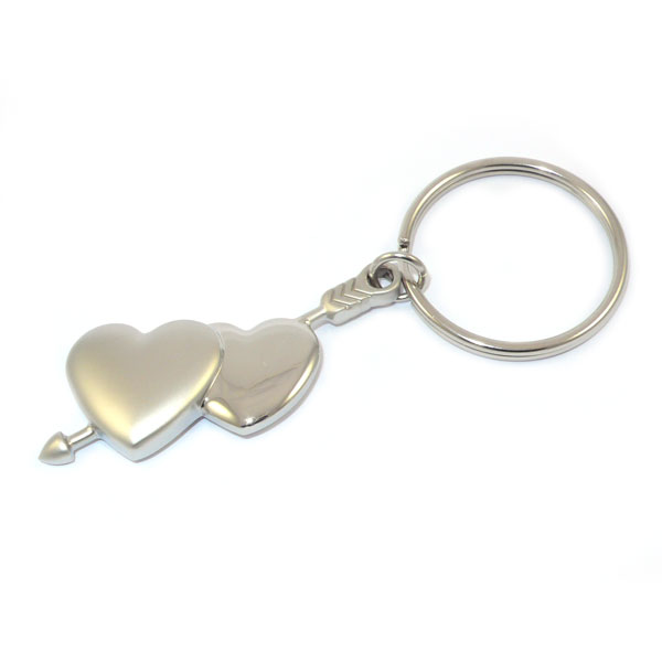Heart and Arrow Key Ring - Click Image to Close