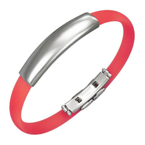 Red Rubber ID Bracelet