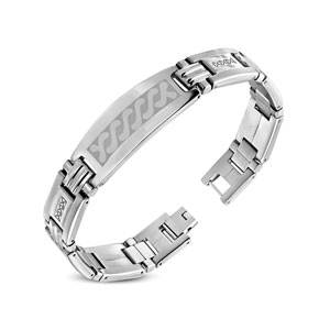 Celtic Knot Design Stainless Steel ID Bracelet