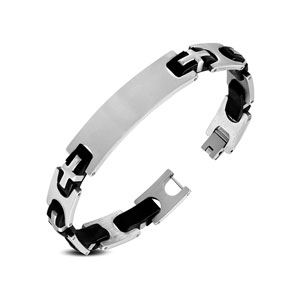 Cross Stainless Steel ID Bracelet