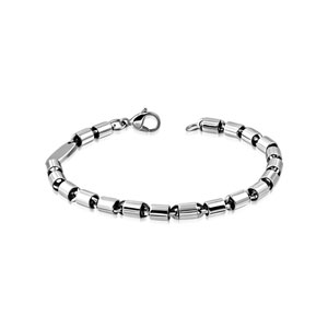 Oval Cylinder Link Bracelet