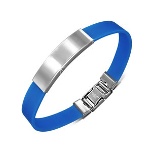 Royal Blue Rubber ID Bracelet