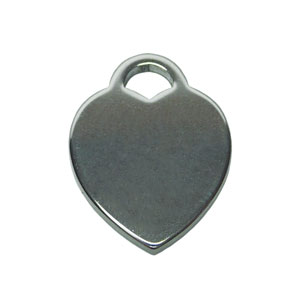 Stainless Steel Large Heart Tag