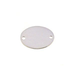 Sterling Silver Oval Connecter Tag