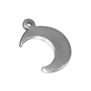 Stainless Steel Crescent Moon Charm