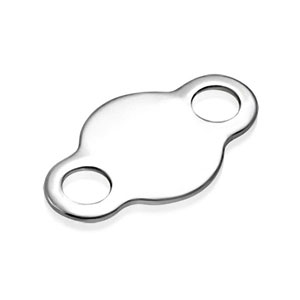 Stainless Steel Connector Tag - single sided
