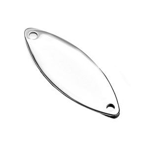 Stainless Steel Large Oval Connector Tag