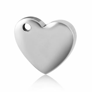Stainless Steel Teeny Tiny Heart Tag