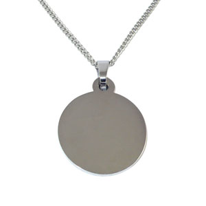 Round Stainless Steel Pendant